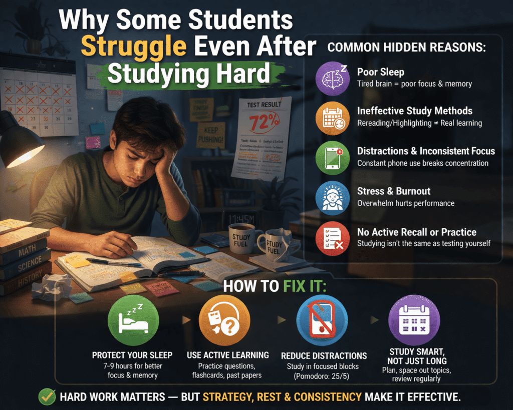 Why Some Students Struggle Even After Studying Hard