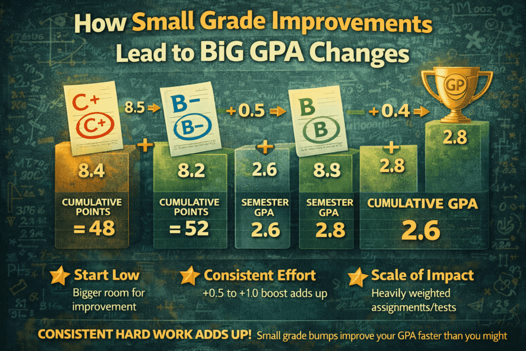 How Small Grade Improvements Lead to Big GPA Changes