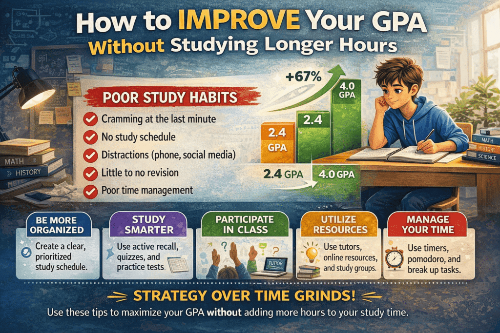 How to Improve Your GPA Without Studying Longer Hours